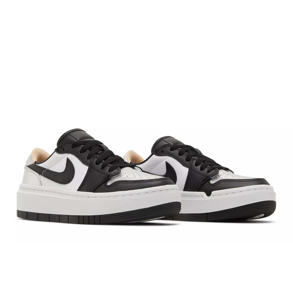 Nike Air Jordan 1 Elevate Low Platform Sneakers Metallic Silver DQ8561 001 US 12